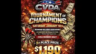 Cvda tournament of champions live darts stream semi finals and finals