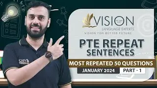 PTE Speaking Repeat Sentences | January 2024 Exam Predictions | Vision Language Experts