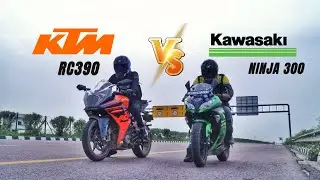 2023 Kawasaki Ninja 300 Bs7 Vs KTM RC390 Bs6 V2 Long Race | Kiske kitna hai Dum?