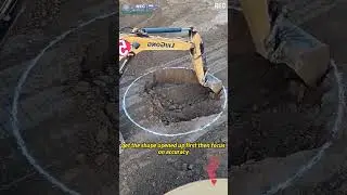 How to Dig a Small Round Pit Using an Excavator | Step-by-Step Tutorial #liebherrexcavator#excavator