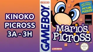 Mario's Picross - Kinoko Picross 3A to 3H (Game Boy)(4K, 60FPS)
