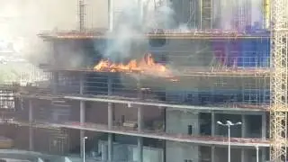 Kuwait Assima tower working time catch fire