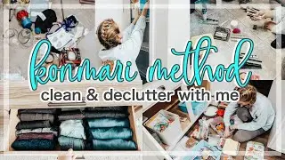 CLEAN AND DECLUTTER WITH ME | KONMARI METHOD | HOME ORGANIZATION | DEEP CLEANING