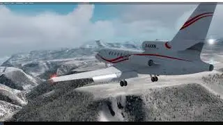 Flysimware Falcon 50 approach KTEX RW09