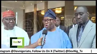 Sen Akpabio Takes Newly Defected Senators To See President Tinubu 