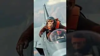 Monkey Takes Over the Skies in a Fighter Jet!