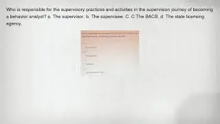 Who is responsible for the supervisory practices and activities in the supervision journey of becomi