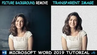 MS Word Tutorial: How to Remove Picture Background MS Word 2019| Transparent Image Background AR