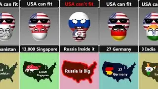 USA vs Other Countries That Fit Inside USA's Map [Countryballs]