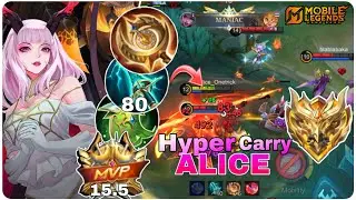 How To Hyper Carry Alice Mid | New Patch Beast Alice Build And Full Gameplay | MLBB