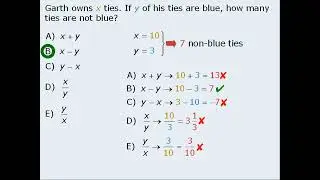 GRE Math | Word Problems: Variables in Answer Choices, Algebraic & Input-Output Tips