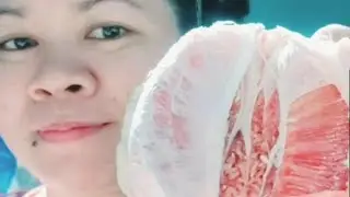 MUKBANG POMELO😋🫣😁#screencast #LIVE #freshfruits #yummy #pomelo