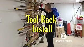 Yard Tool Rack install by BandasPalette.com