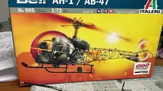1/72 Bell AH-1/AB-47 Helicopter. Italeri. Build update and completion.