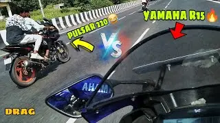 Yamaha R15 Vs Pulsar 220 Full Drag Race 🥵 || VLOGGER KULDEEP