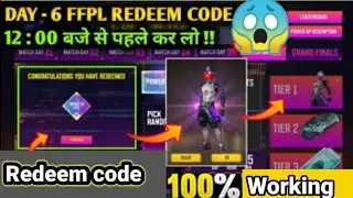 😱FFPL DAY 6 REDEEM CODE//😱CREATE YOUR DREEM TEAM REDEEM CODE//TODAY REDEEM CODE//FREE FIREREDEEMCODE