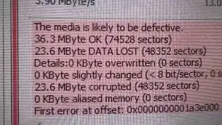 one flash card is not working. another flash card has a volume of 36 mb.  full refund.
