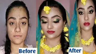ADVANCE BRIDAL MAKEUP WITH AFFORDABLE PRODUCTS/HOW TO  HIDE PIMPLES/Step by Step bridal makeup