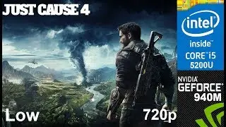 Just Cause 4 на разогнанном 940m, ноутбуке HP Pavilion 15 AB032TX, низкие настройки, 720p