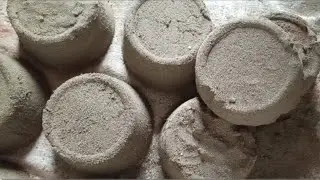 Asmr pure sand dry crumbling on sheet #oddlysatisfying video 