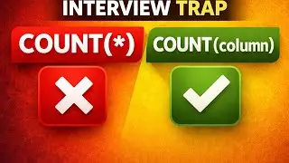 COUNT(*) vs COUNT(column) ❌ | SQL Interview Trap | 90% Get This Wrong | Day 9 