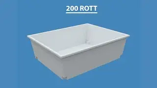 Dunmiers DROTT 200- 200 Gallon Rectangular Open Top Tank, Fluid, Liquid Storage Tank
