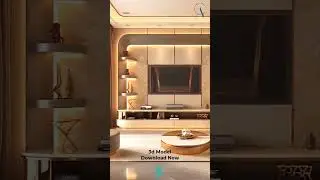 Modern TV Cabinet 3D Model | Free Download | 3ds Max + V-Ray Interior Design