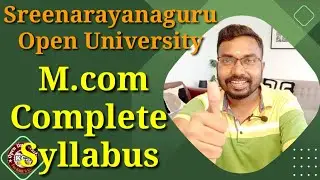 Sreenarayanaguru Open University|M.com Complete Syllabus|KCS Open University