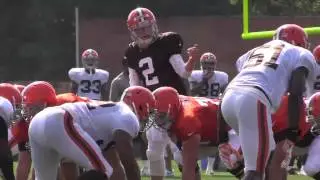 Johnny Manziel makes his debut with the first-team at Cleveland Browns Training Camp