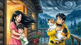 Cozy Rain Ghibli Piano Sleep Music 🌧️ Peaceful Cozy Kitchen Family Vibes #cozyasmr