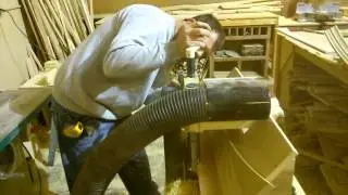 Curved crown on shop fox molder