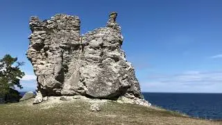 Lickershamn. Jungfrun Naturreservat. Raukar + Grausne Norra Raukomr&aring;de. Gotland Sweden
