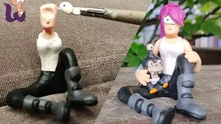 How i made LEELA from FUTURAMA🛸 with CLAY | Sculpting tutorial🖌️