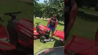 He lifted that lawn mower like it was nothing