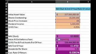 Calculating Annual NAV Changes and Investor Returns