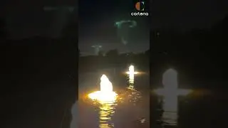 Watch This 3x8 ft Cortena Water Table Light Up the Night! | Custom Sizes Available #waterfountain