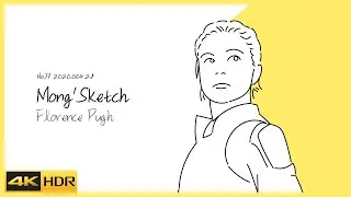 Drawing & Coloring and Fan Art Florence Pugh of Black Widow | Mong'Sketch No.77
