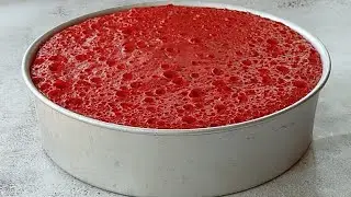 1 Kg Red Velvet Sponge Cake Recipe Without Oven| How To Make Red Velvet Sponge Cake Recipe👌