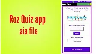 aia file for kodular how to earin money aia file Quiz app aia file