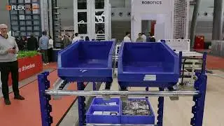 AGV connecting with a Roller Rack | Easy access of materials | FlexQube