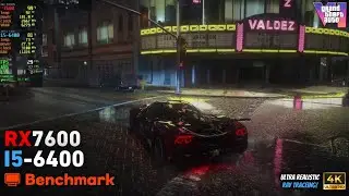 GTA 5 Ultra Realistic Ray Tracing ON | RX 7600 + i5 6400 Gameplay Test