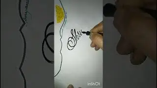 cursive writing #girl name Shruti 