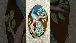 Relief art. peacock sculpture on wood panel. #reliefart #woodart #homedecor #diy #shorts