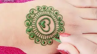 2 Amazing Heart Shape Cut Mehndi Design for Girls | Festival Special Easy Backhand Henna Designs