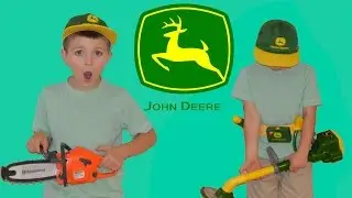 Little Heroes John Deere Power Trimmer + Husqvarna Chainsaw