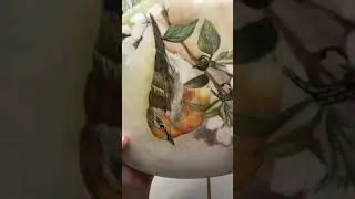 Porcelain Painting American Technique Bird 1