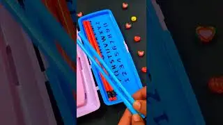 💜fill my 90s pencil case #stationery #viral #video #shorts #unicorn #song #box #school #shopping