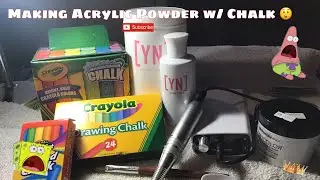 How to: Acrylic Powder out of Chalk! | Making Acrylic Powder