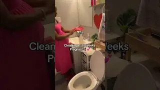 Cleaning while pregnant 🤰🏾💕🧹 #nestwithme #cleaningmotivation