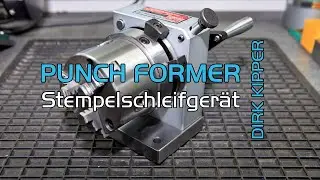Stempelschleifgerät mit 3-Backenfutter und Rundlauftest / Punch Former Review and Concentricity Test